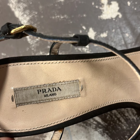 Auth PRADA Gorgeous High T-strap Pumps Shoes SANDALS. - Picture 5 of 7
